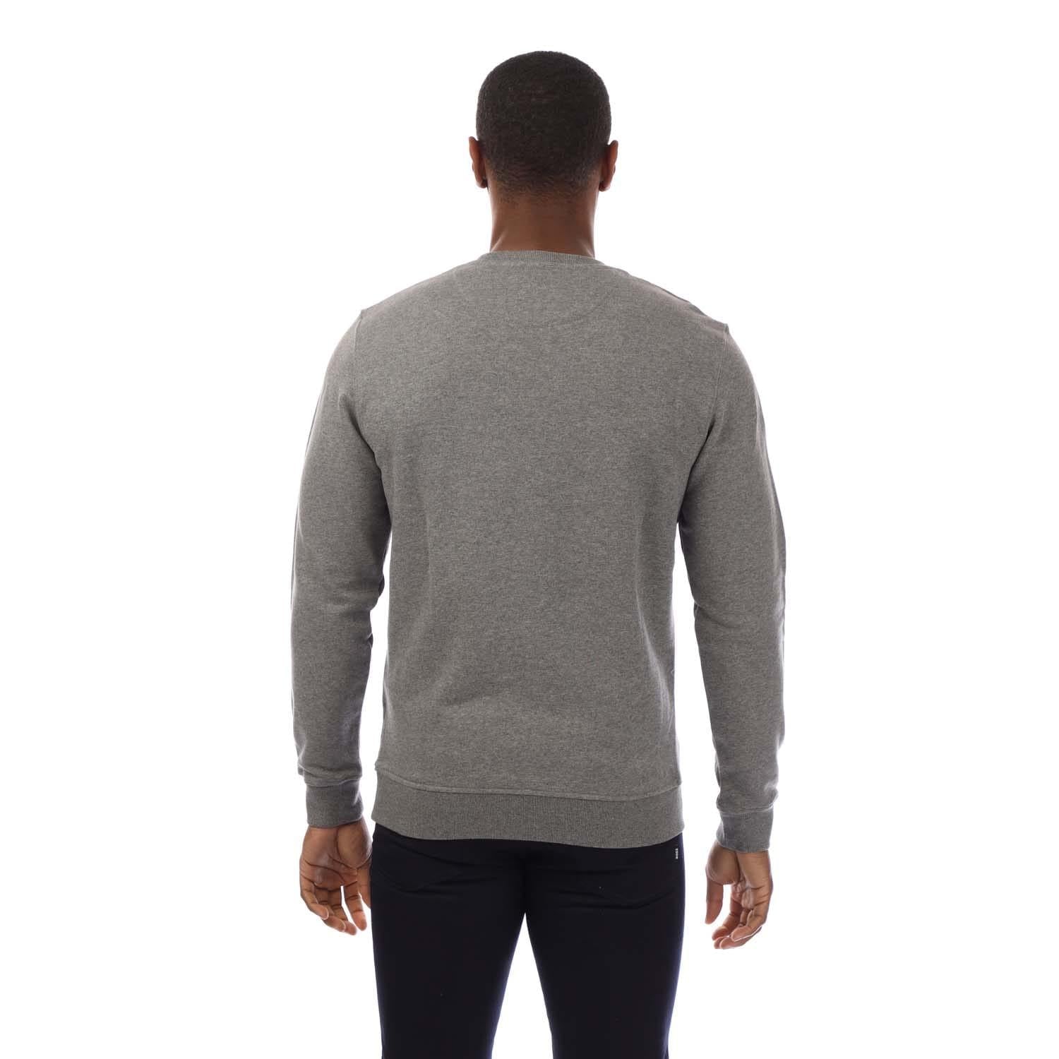 Grey - Back - Lyle & Scott Mens Crew Neck Sweatshirt