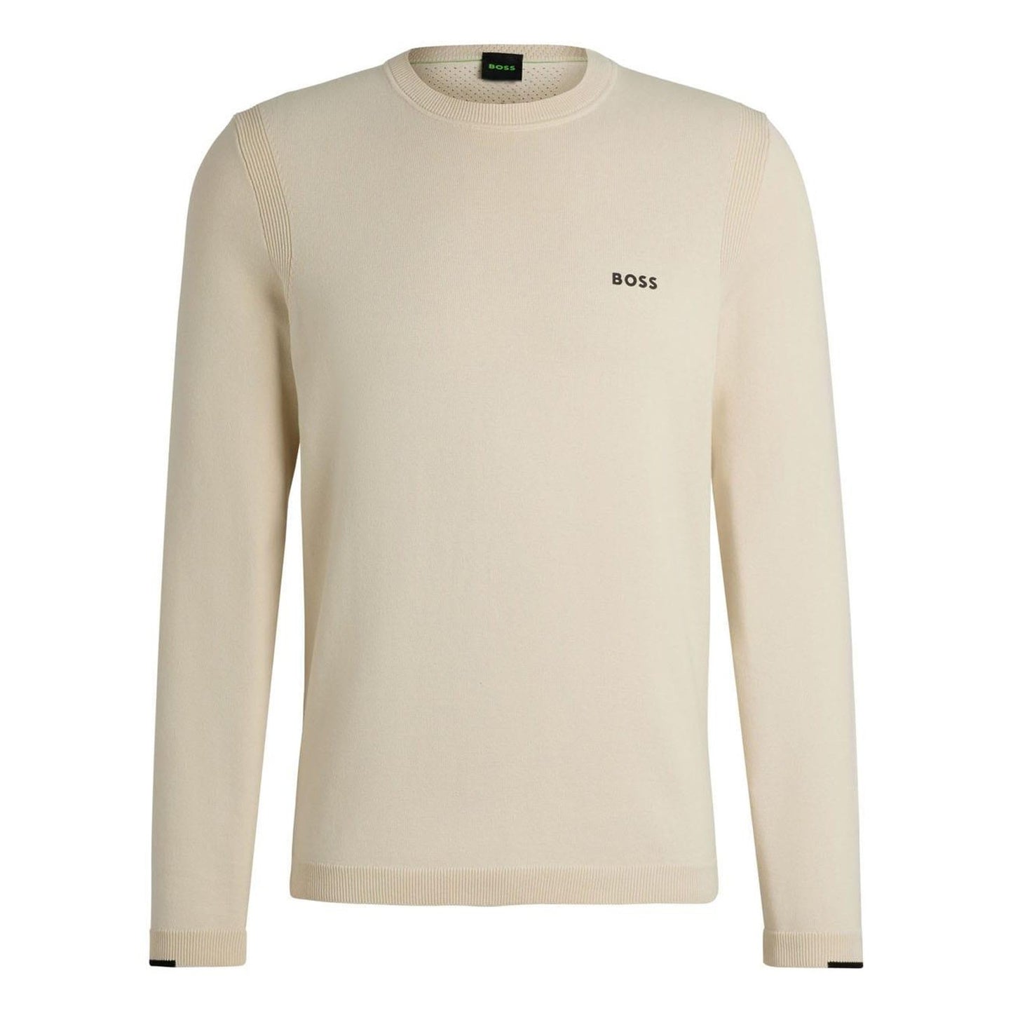 White - Front - Hugo Boss Mens Logo Regular Sweatshirt
