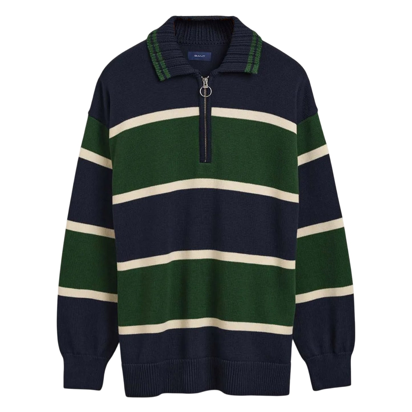 Blue - Front - Gant Unisex Adult Knitted Heavy Rugby Sweatshirt