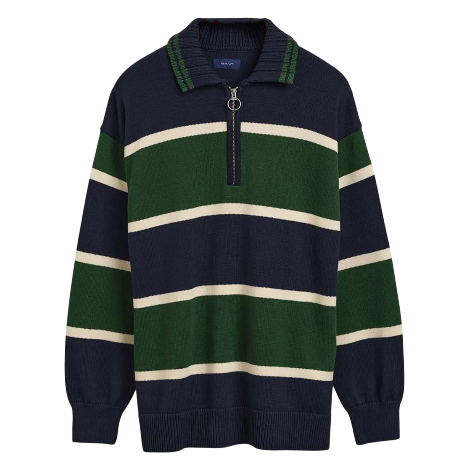 Blue - Front - Gant Unisex Adult Knitted Heavy Rugby Sweatshirt