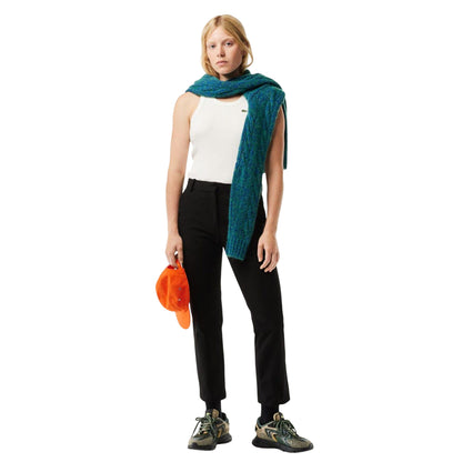 Black - Pack Shot - Lacoste Womens-Ladies Cotton Stretch Slim Chinos