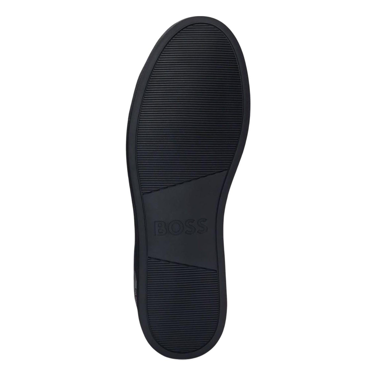 Black - Pack Shot - Boss Mens Rhys Suede Tennis Trainers