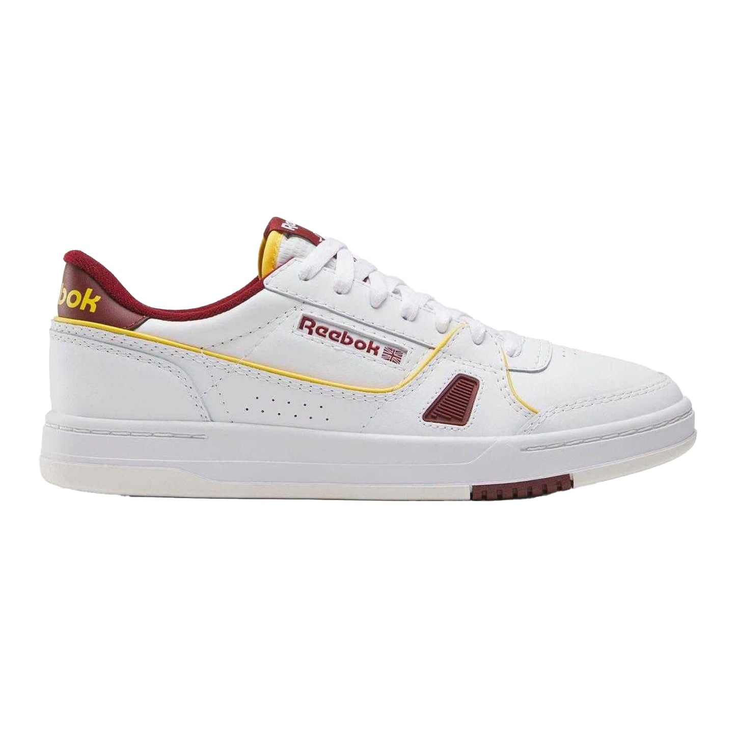White-Red - Front - Reebok Unisex Adult LT Court Leather Trainers