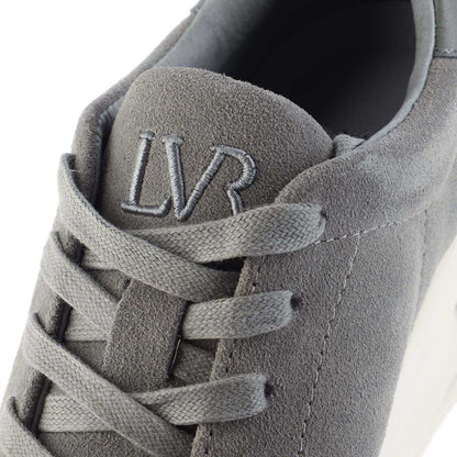 Grey - Close up - Lavair Unisex Adult Linear Nappa Leather Trainers
