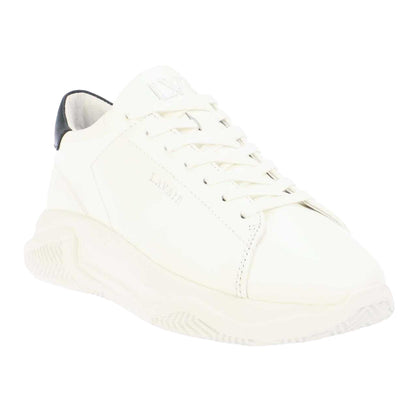 White - Front - Lavair Unisex Adult Linear Nappa Leather Trainers