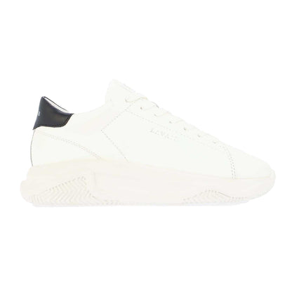 White - Side - Lavair Unisex Adult Linear Nappa Leather Trainers