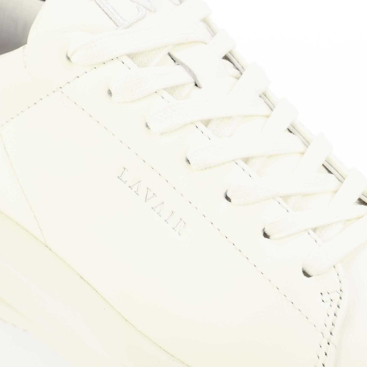White - Pack Shot - Lavair Unisex Adult Linear Nappa Leather Trainers
