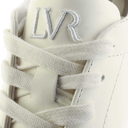 White - Close up - Lavair Unisex Adult Linear Nappa Leather Trainers