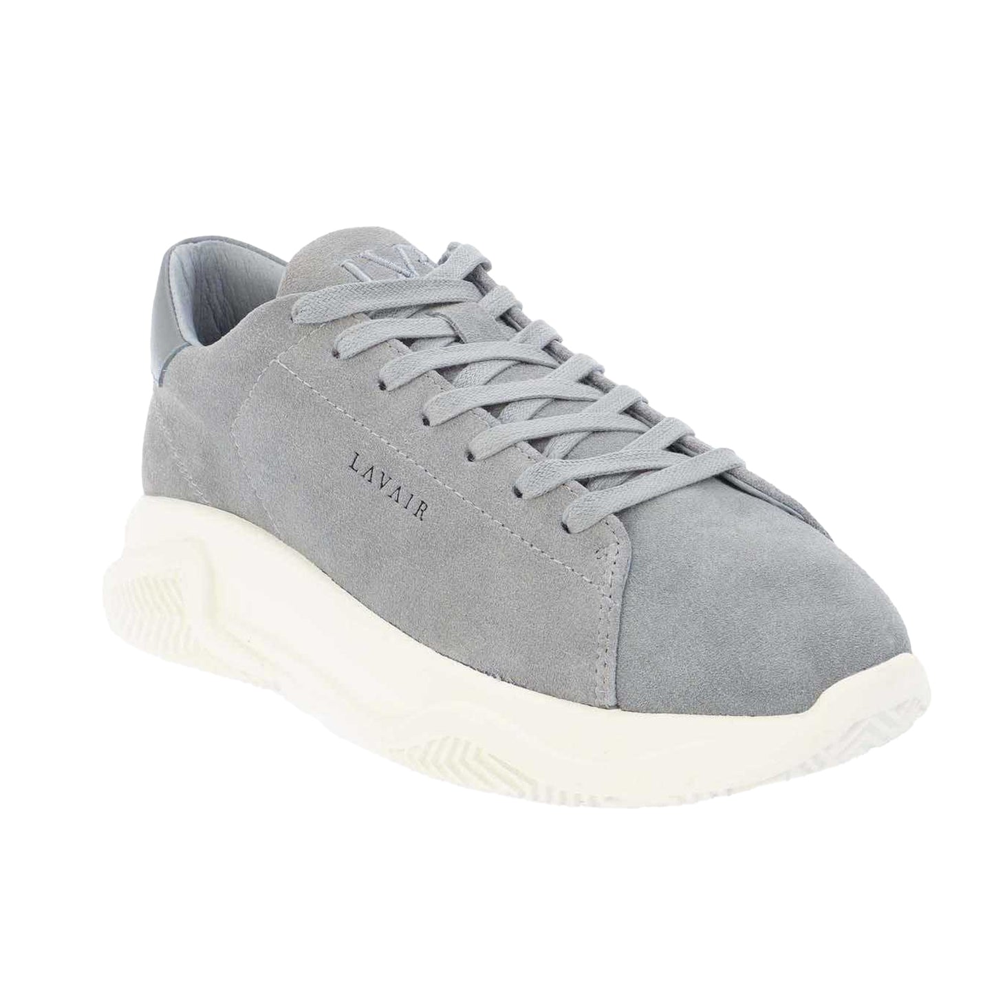 Grey - Front - Lavair Unisex Adult Linear Nappa Leather Trainers