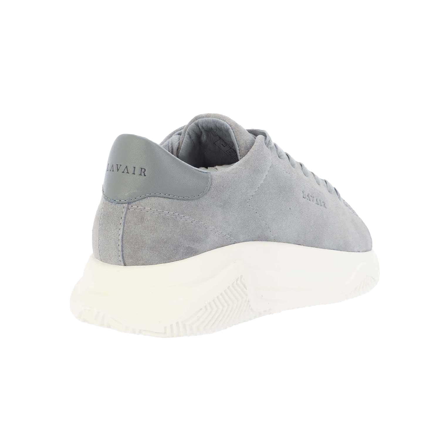 Grey - Back - Lavair Unisex Adult Linear Nappa Leather Trainers