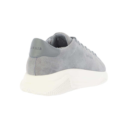 Grey - Back - Lavair Unisex Adult Linear Nappa Leather Trainers