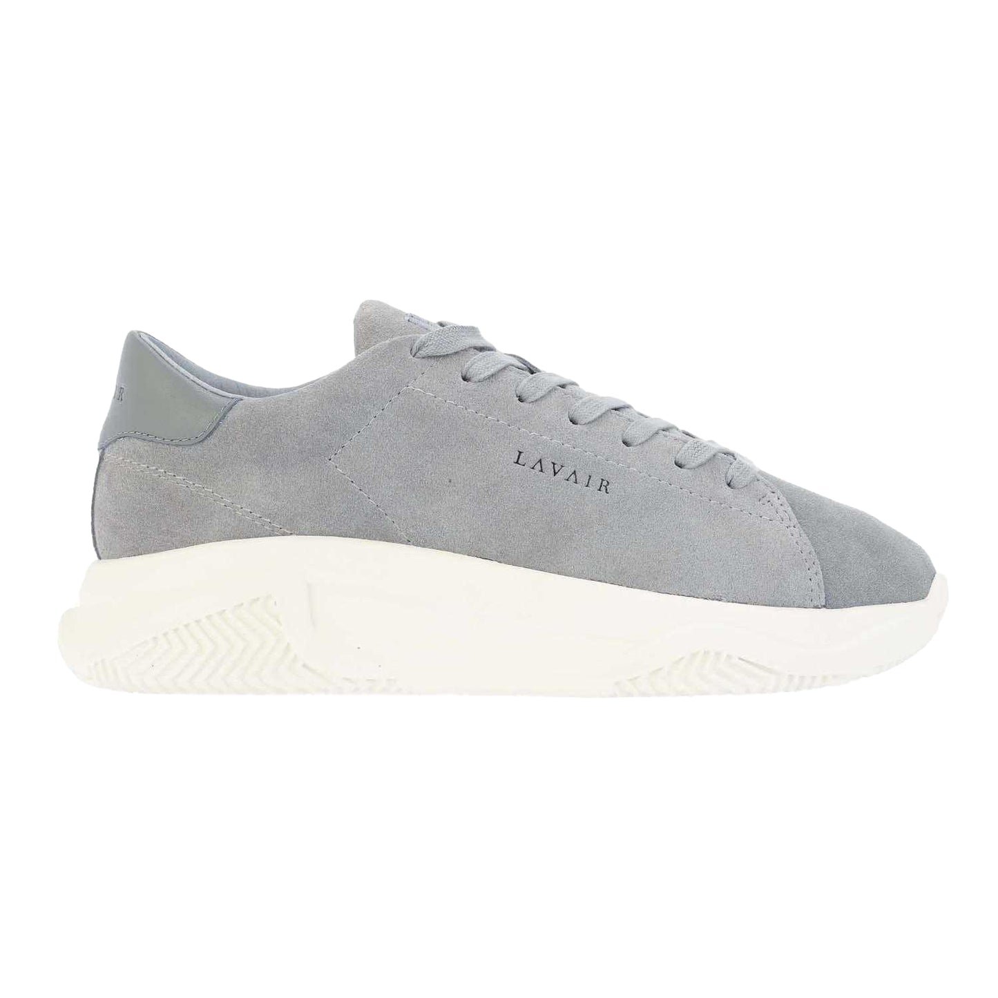 Grey - Side - Lavair Unisex Adult Linear Nappa Leather Trainers
