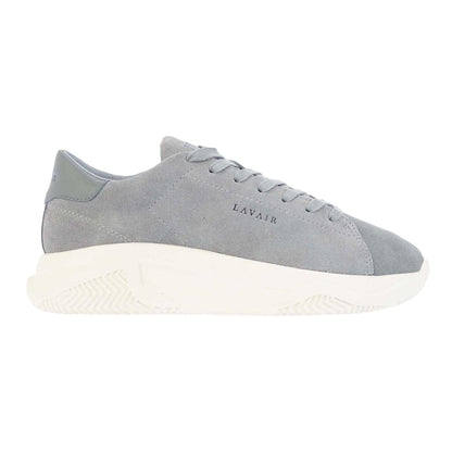 Grey - Side - Lavair Unisex Adult Linear Nappa Leather Trainers