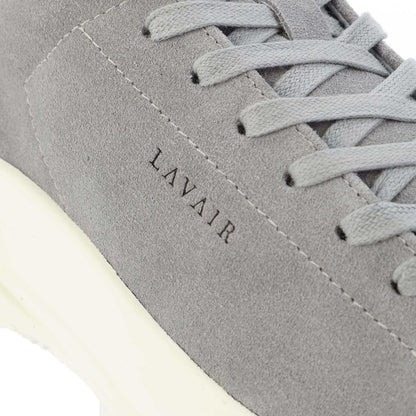 Grey - Pack Shot - Lavair Unisex Adult Linear Nappa Leather Trainers
