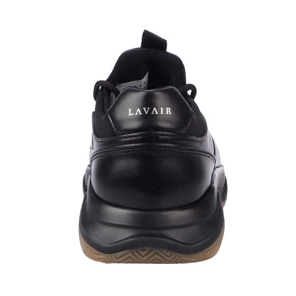 Black - Pack Shot - Lavair Mens Creator Premium Leather Trainers