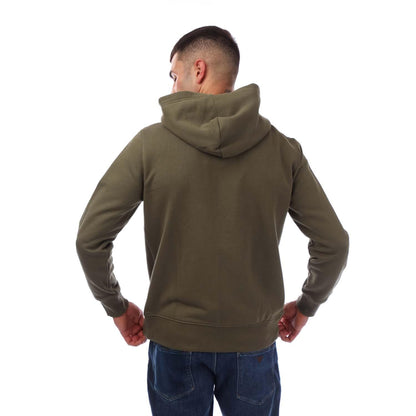 Green - Back - Gant Mens Shield Logo Full Zip Hoodie