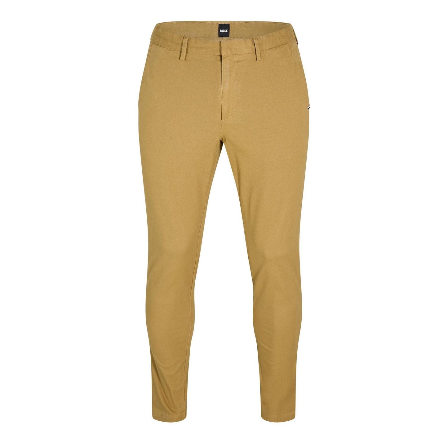 Light Beige - Front - Boss Mens Logo Slim Trousers