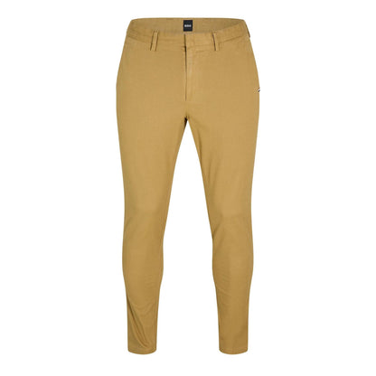 Light Beige - Front - Boss Mens Logo Slim Trousers