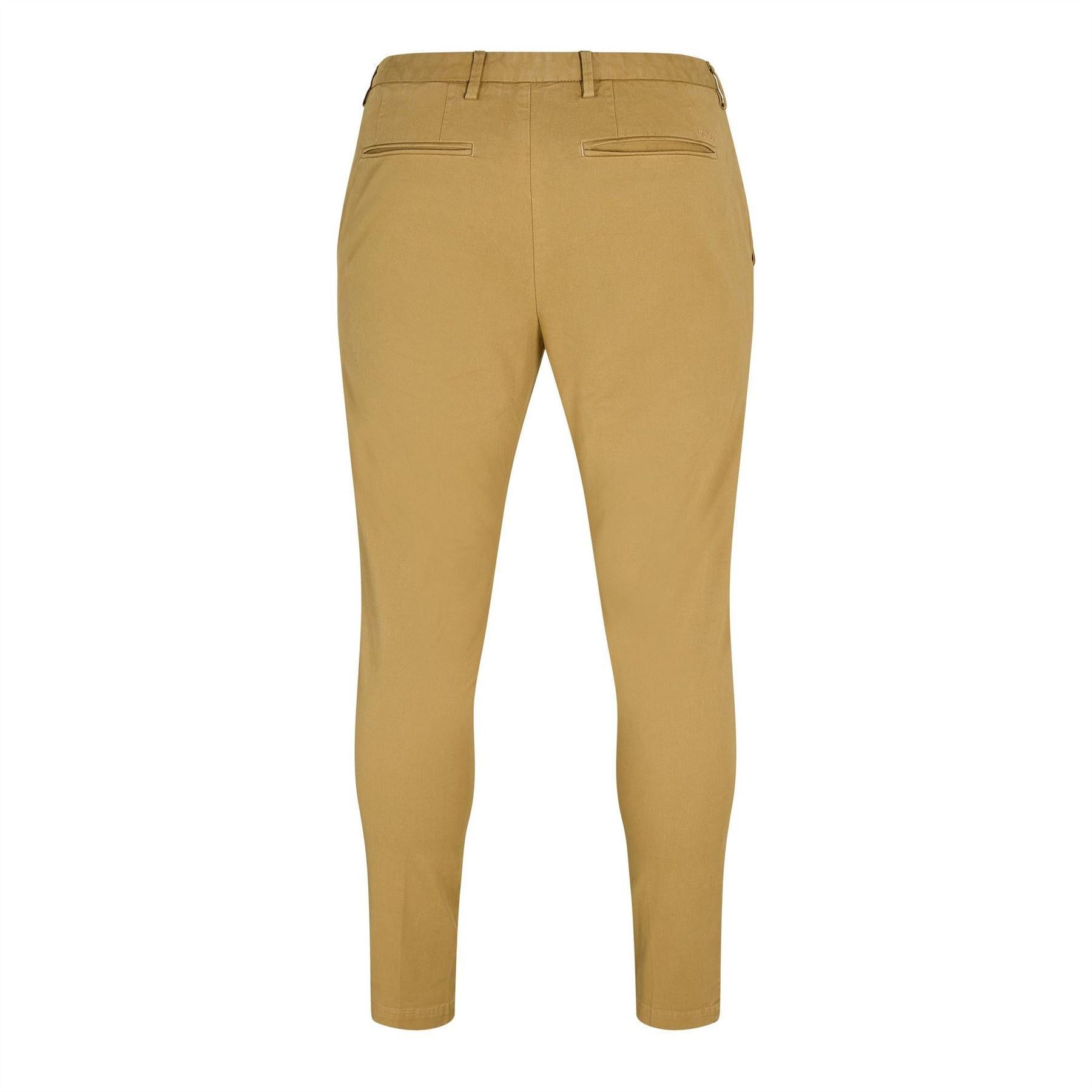 Light Beige - Back - Boss Mens Logo Slim Trousers