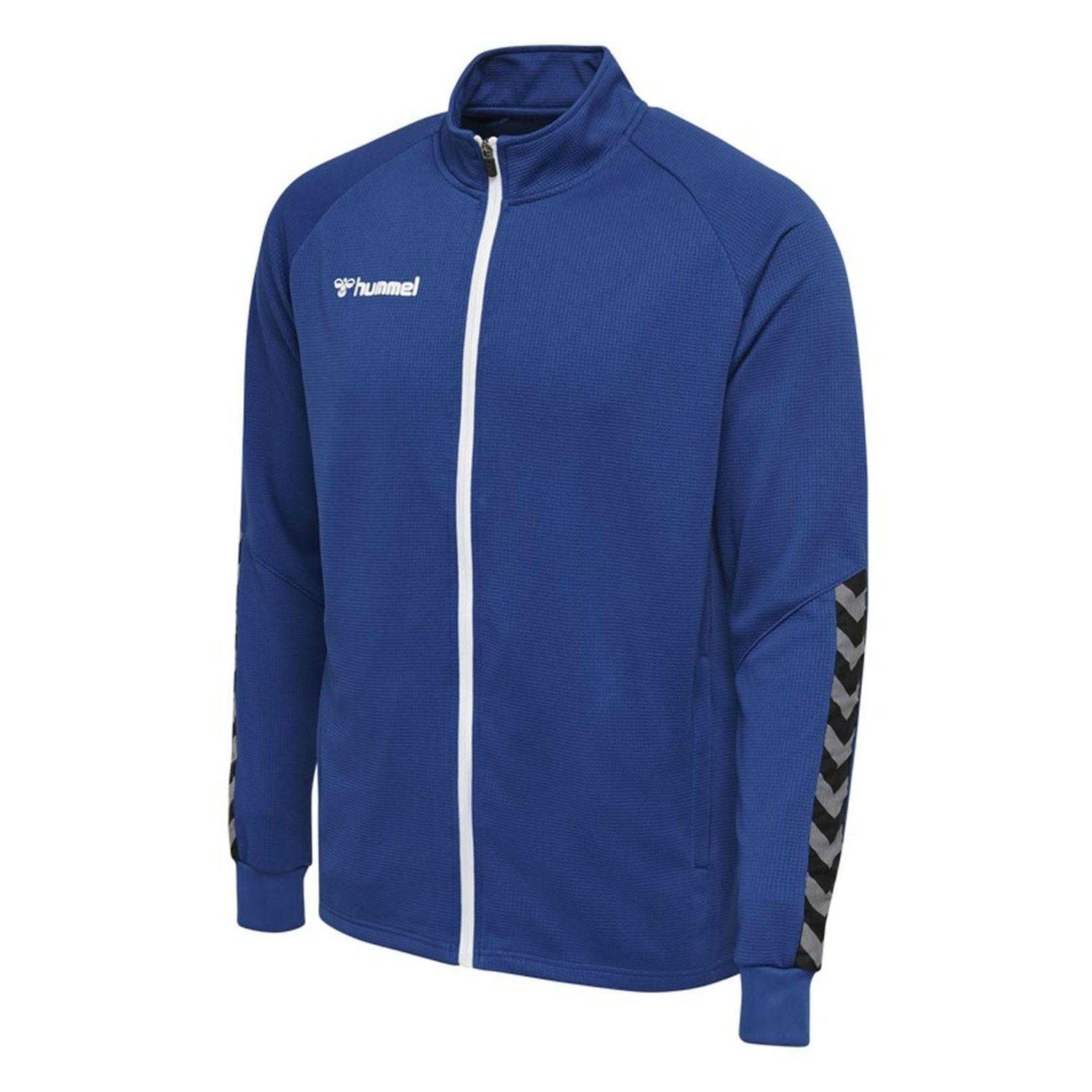 Blue - Side - Hummel Childrens-Kids Authentic Polyester Full Zip Jacket