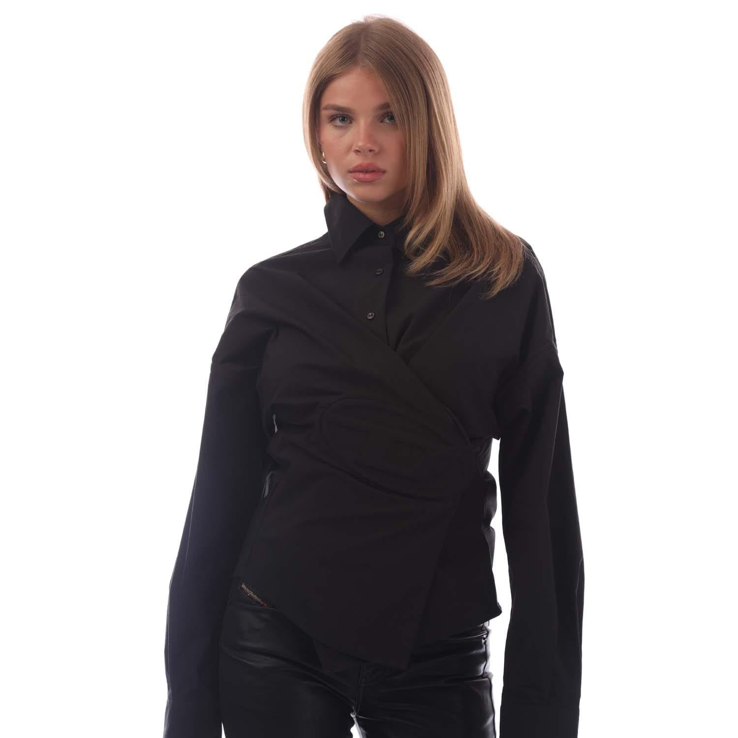Black - Back - Diesel Womens-Ladies C-Siz-N1 Shirt