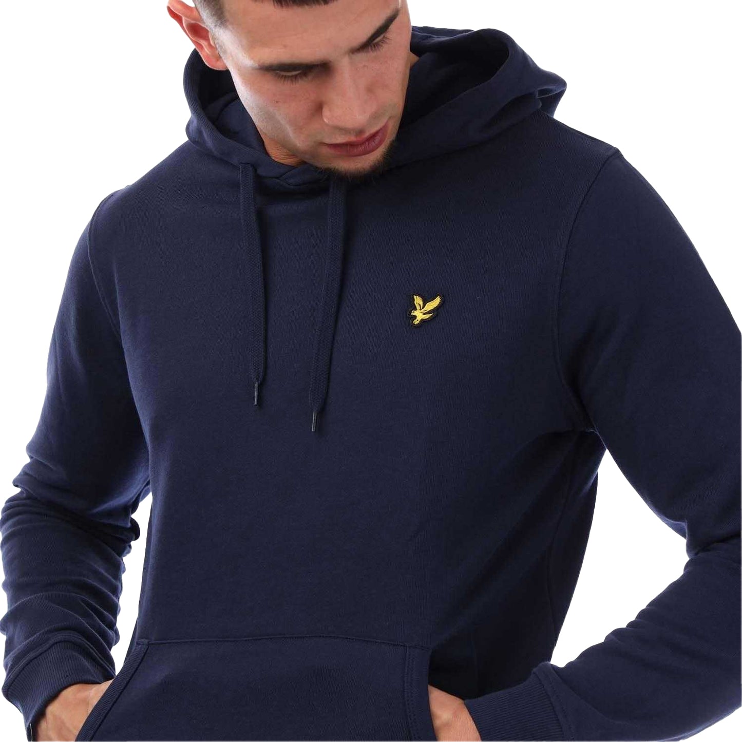 Navy - Side - Lyle & Scott Mens Flag Hoodie