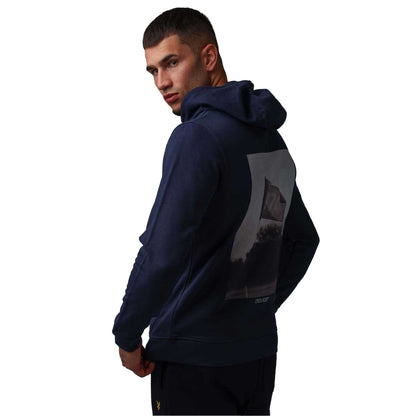 Navy - Lifestyle - Lyle & Scott Mens Flag Hoodie
