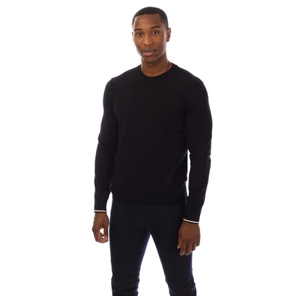 Black - Front - Hugo Boss Mens Manebello-P Crew Neck Sweatshirt