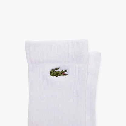 White - Back - Lacoste Mens High Rise Socks (Pack of 3)
