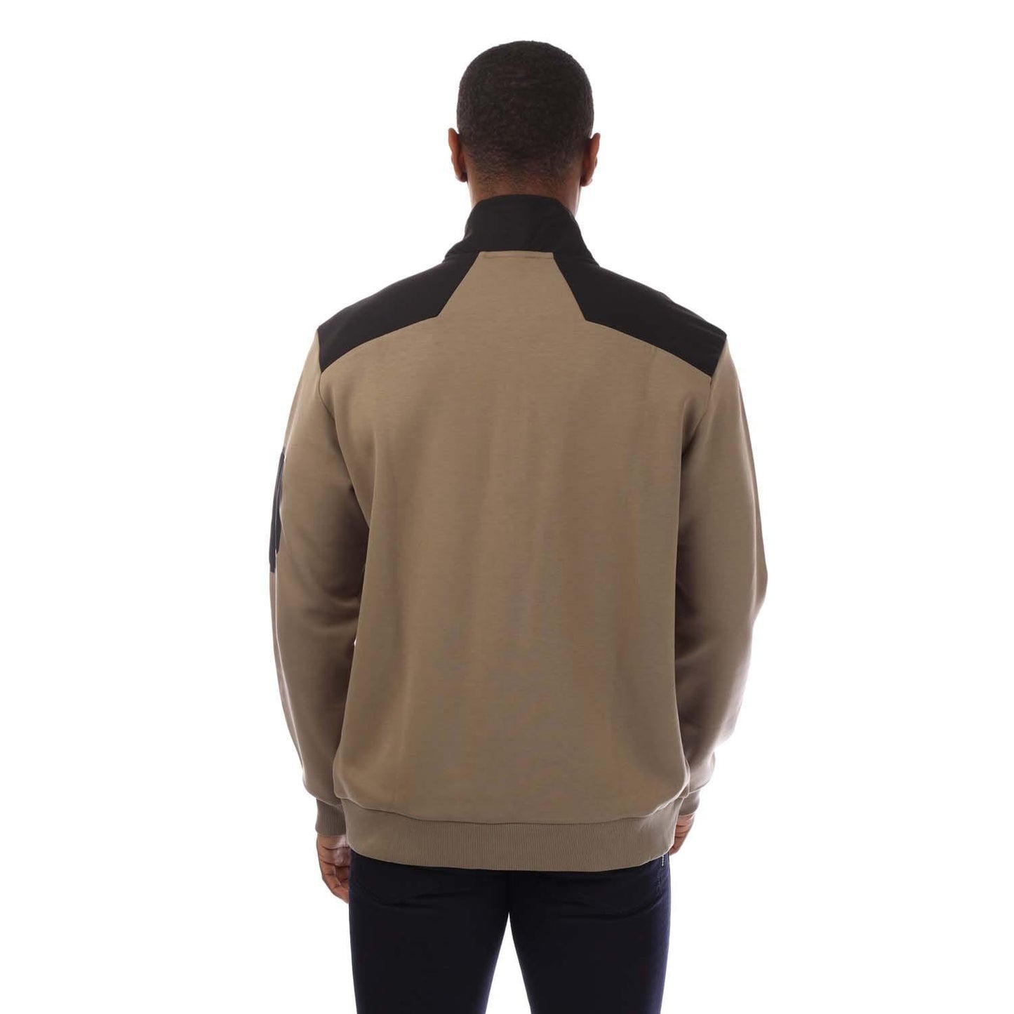 Green - Back - Hugo Boss Mens Quarter Zip Sweatshirt