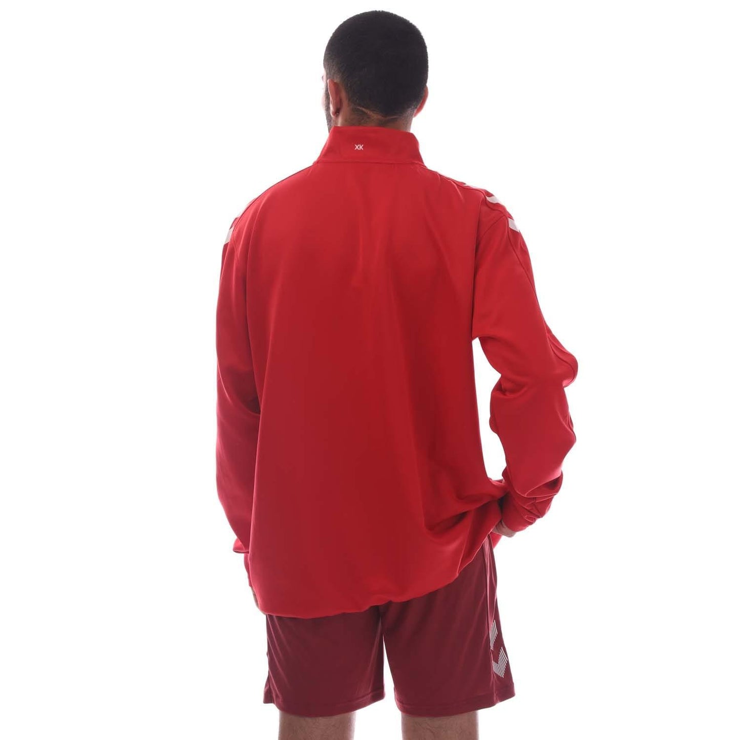 Red - Back - Hummel Mens Core XK Quarter Zip Training Top