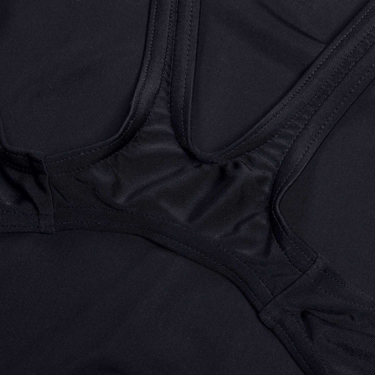 Black - Pack Shot - Speedo Girls Placement Muscleback One Piece Swimsuit