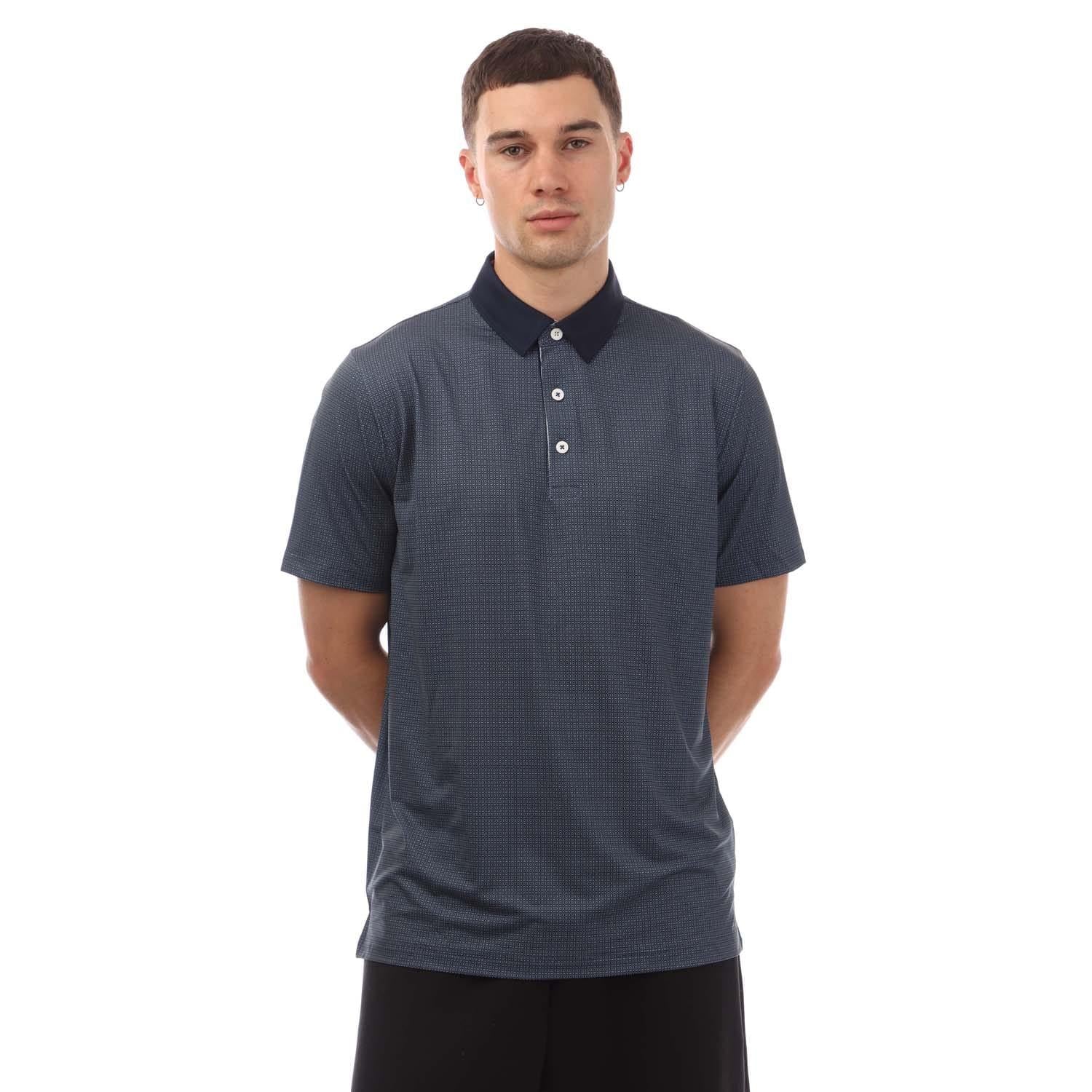 Navy - Front - Puma Mens Mattr Circular Polo Shirt