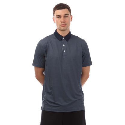Navy - Front - Puma Mens Mattr Circular Polo Shirt