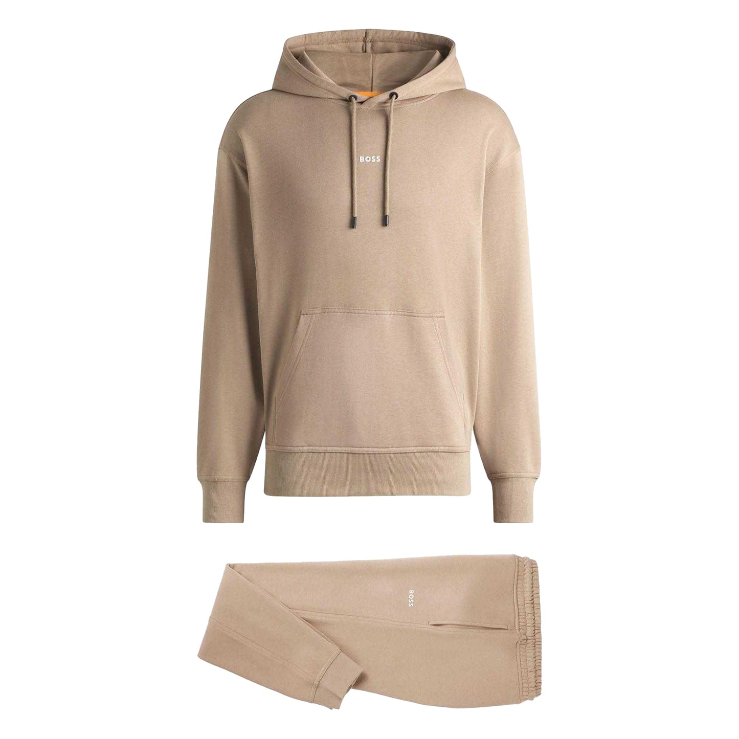 Brown - Front - Boss Mens Logo Tracksuit