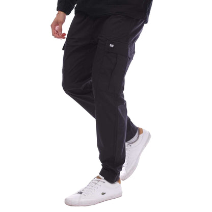 Black - Front - Weekend Offender Mens Ontario Pocket Jogging Bottoms