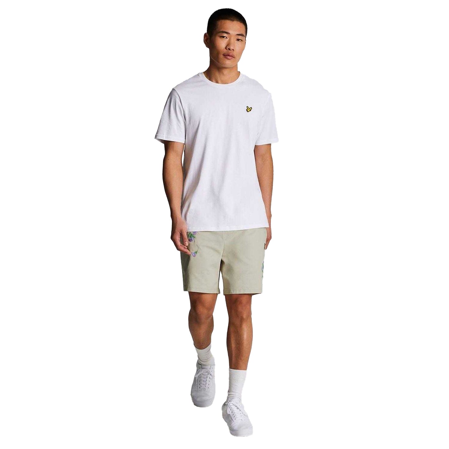 Cream - Lifestyle - Lyle & Scott Mens Thistle Club Embroidered Logo Shorts