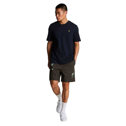 Gun Metal - Lifestyle - Lyle & Scott Mens Thistle Club Embroidered Logo Shorts
