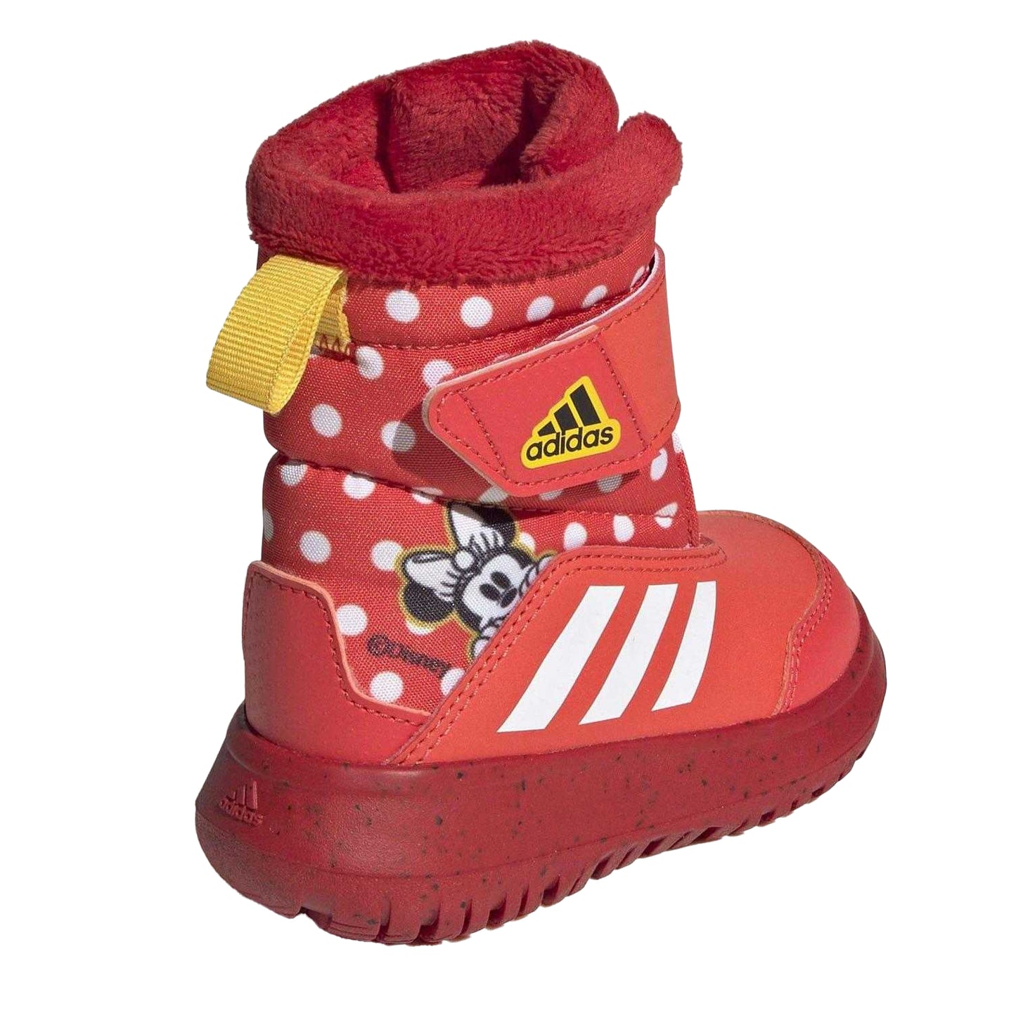 Red-Grey-White - Back - Adidas Childrens-Kids Winterplay Minnie Mouse Disney Boots