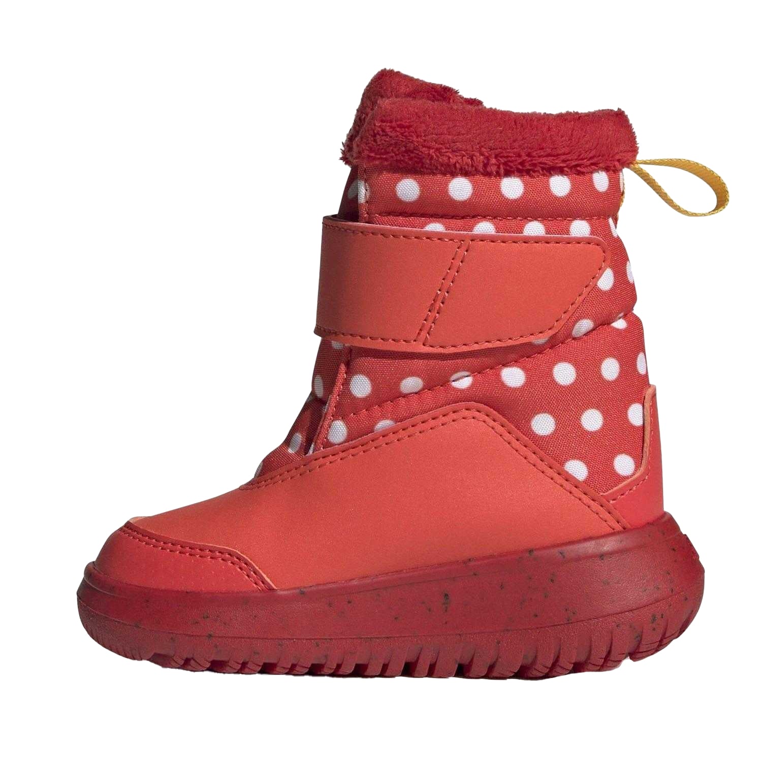 Red-Grey-White - Side - Adidas Childrens-Kids Winterplay Minnie Mouse Disney Boots