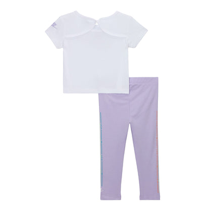 Purple - Back - Nike Childrens-Kids Happy Camper Top & Bottom Set