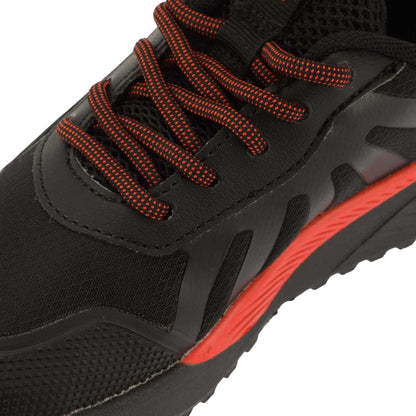 Black-Red - Pack Shot - Puma Childrens-Kids Excursion Trainers