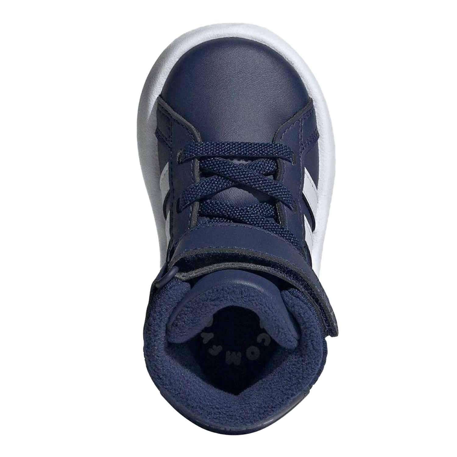 Dark Blue - Pack Shot - Adidas Baby Grand Court Mid Cut Trainers