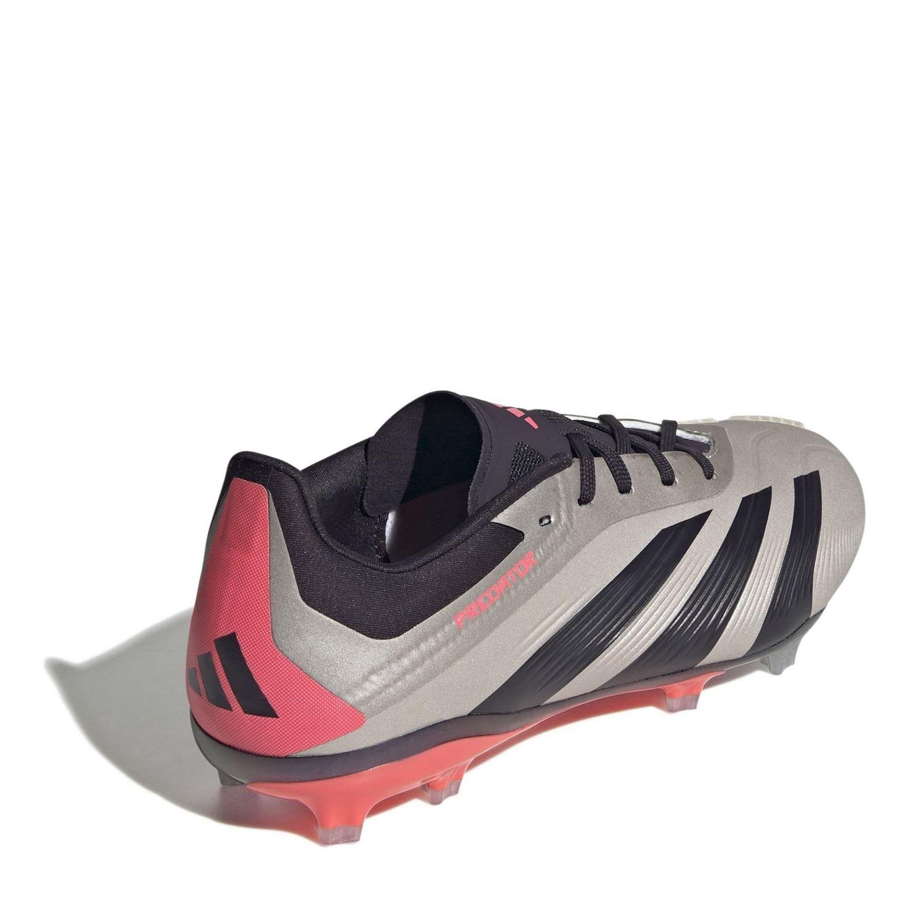 Silver-Black - Lifestyle - Adidas Childrens-Kids Predator Elite Football Boots