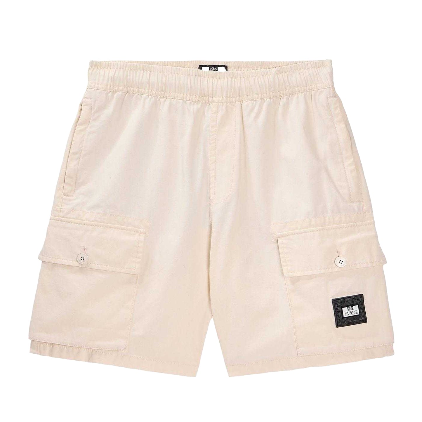 Cream - Front - Weekend Offender Mens Scopello Sharp Cargo Shorts