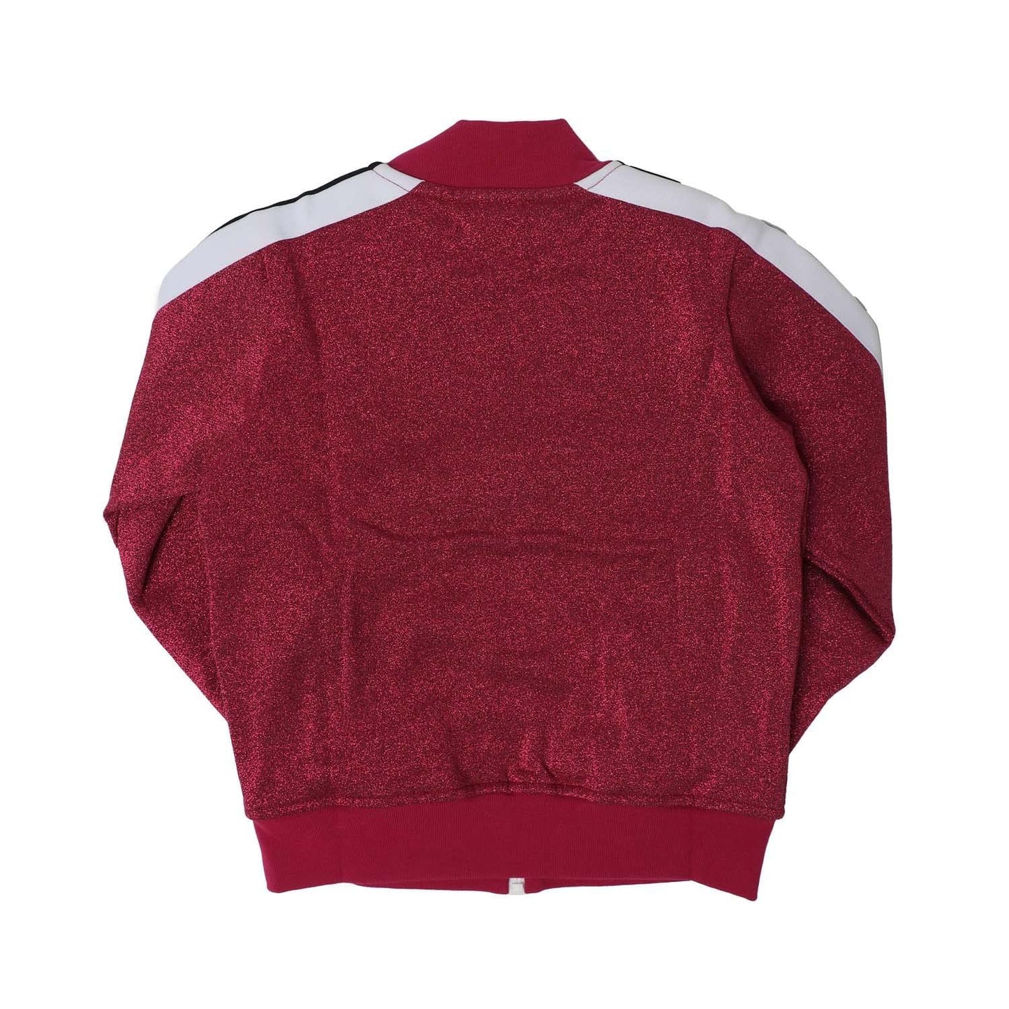 Pink-White - Back - Palm Angels Childrens-Kids Logo Lurex Bomber Jacket