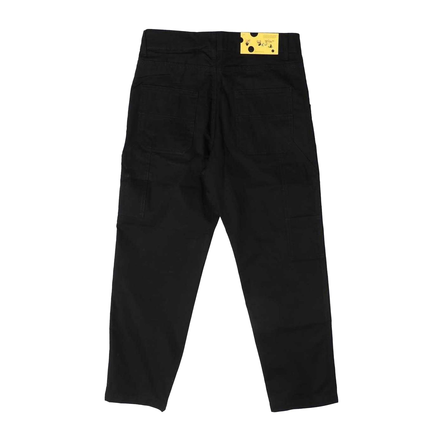 Black - Back - Off White Childrens-Kids Arrow Jogging Bottoms