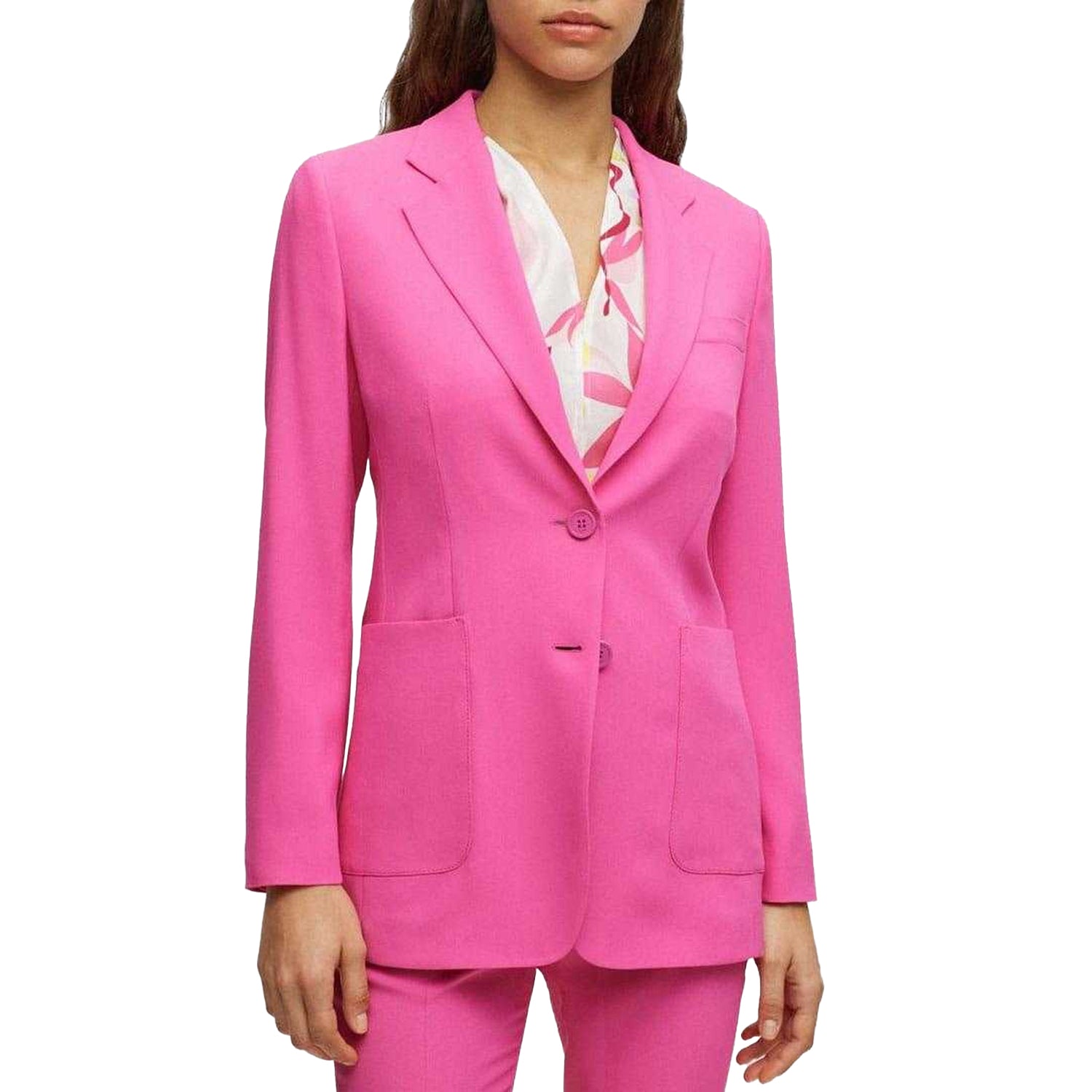 Pink - Side - Boss Womens-Ladies Japito Blazer