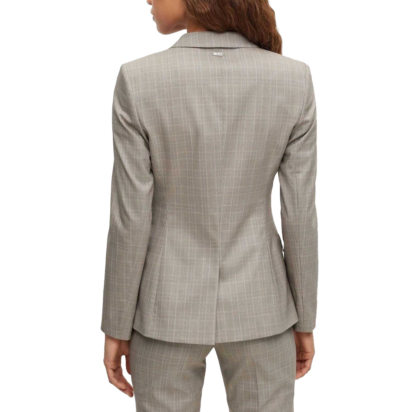 Grey - Back - Boss Womens-Ladies Jacelynee Blazer