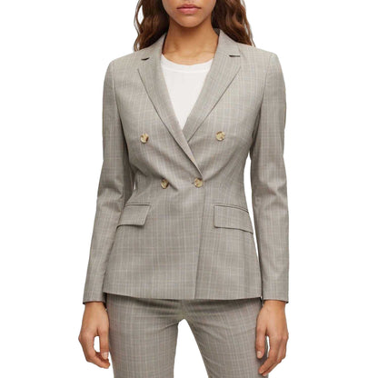 Grey - Side - Boss Womens-Ladies Jacelynee Blazer